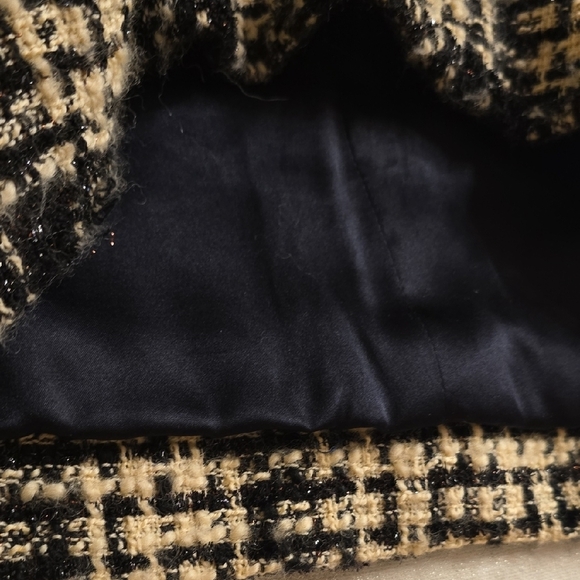 Valentino Virgin Wool Black and Cream Tweed Mini Dress. Vintage Night. - Picture 9 of 16